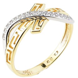 Χρυσό δαχτυλίδι Κ14 με μαίανδρο